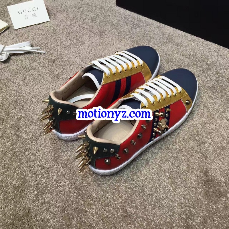 GC Glitter Web sneaker with studs Red